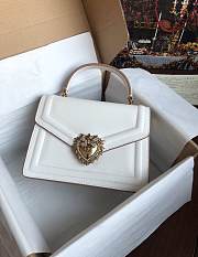 	 Kitlife Dolce & Gabbana Devotion White Leather Bag - 24x17x9cm - 1