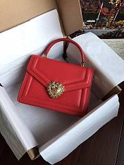 	 Kitlife Dolce & Gabbana Devotion Red Leather Bag - 24x17x9cm - 1