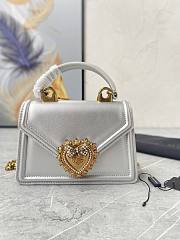 	 Kitlife Dolce & Gabbana Devotion Silver Leather Bag - 24x17x9cm - 1