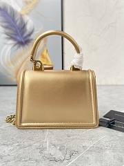 	 Kitlife Dolce & Gabbana Devotion Gold Leather Bag - 24x17x9cm - 3