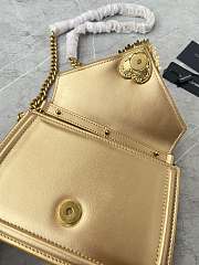 	 Kitlife Dolce & Gabbana Devotion Gold Leather Bag - 24x17x9cm - 2