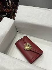 	 Kitlife Dolce & Gabbana Devotion Small Red Leather Shoulder Bag - 11.5*18.5*3.5cm - 2