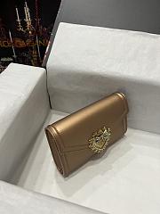 	 Kitlife Dolce & Gabbana Devotion Small Gold Leather Shoulder Bag - 11.5*18.5*3.5cm - 3