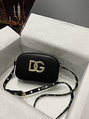 Kitlife Dolce & Gabbana Leather DG Logo Shoulder Bag Black - 12*19*5.5cm - 1