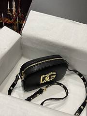 Kitlife Dolce & Gabbana Leather DG Logo Shoulder Bag Black - 12*19*5.5cm - 4