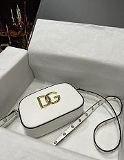 Kitlife Dolce & Gabbana Leather DG Logo Shoulder Bag White - 12*19*5.5cm - 3