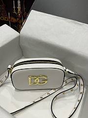 Kitlife Dolce & Gabbana Leather DG Logo Shoulder Bag White - 12*19*5.5cm - 2