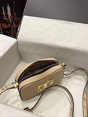 Kitlife Dolce & Gabbana Leather DG Logo Shoulder Bag Beige - 12*19*5.5cm - 3