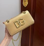 	 Kitlife Dolce & Gabbana Gold DG Logo Chained Crossbody Bag - 21*13*3.5cm - 1