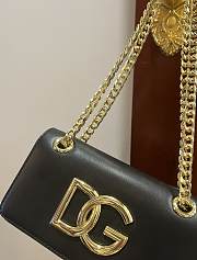 	 Kitlife Dolce & Gabbana Black DG Logo Chained Crossbody Bag - 21*13*3.5cm - 2