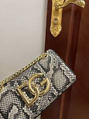 	 Kitlife Dolce & Gabbana Snake Leather DG Logo Chained Crossbody Bag - 21*13*3.5cm - 3