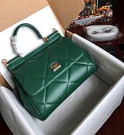 	 Kitlife Dolce & Gabbana quilted Sicily tote bag green - 25cm - 1