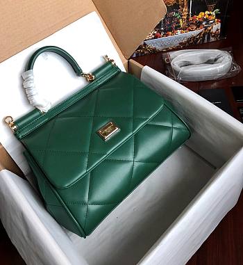 	 Kitlife Dolce & Gabbana quilted Sicily tote bag green - 25cm