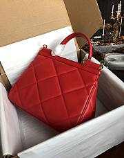 	 Kitlife Dolce & Gabbana quilted Sicily tote bag red - 25cm - 4