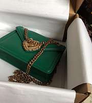 Kitlife Dolce & Gabbana Devotion Leather Bag Green - 20.5x15.5x4.5cm - 4