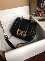 Kitlife Dolce & Gabbana Amore Leather Black Bag - 22*7.5*18 cm - 1