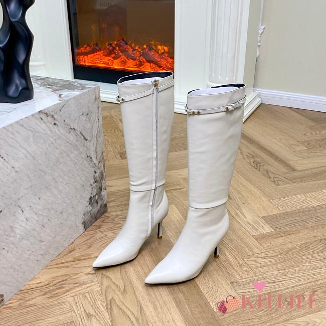 	 Kitlife Louis Vuitton Petite ankle long boots (Black, White, Brown) - 1