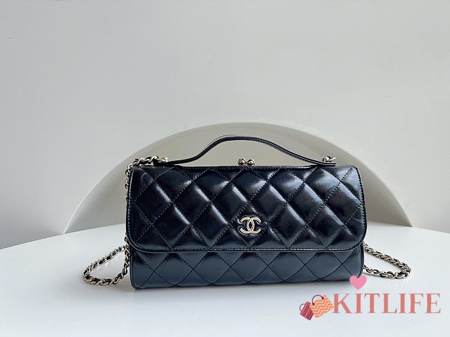 Kitlife Chanel Wallet On Chain Black Leather - 12.4x22.3x5.7cm - 1