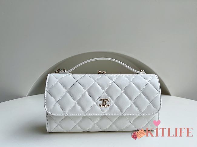 Kitlife Chanel Wallet On Chain White Leather - 12.4x22.3x5.7cm - 1