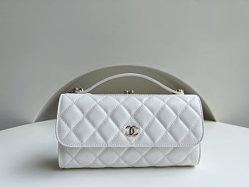 Kitlife Chanel Wallet On Chain White Leather - 12.4x22.3x5.7cm