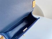 Kitlife Chanel SMALL BOY CHANEL MESSENGER BAG Velvet & Gold Metal Navy Blue - 15x9.5x4.5cm - 2