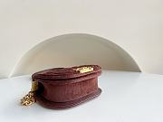 	 Kitlife Chanel SMALL BOY CHANEL MESSENGER BAG Velvet & Gold Metal Burgundy - 15x9.5x4.5cm - 5