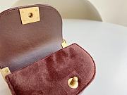 	 Kitlife Chanel SMALL BOY CHANEL MESSENGER BAG Velvet & Gold Metal Burgundy - 15x9.5x4.5cm - 4