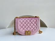 	 Kitlife Chanel BOY CHANEL MESSENGER BAG Velvet & Gold Metal Pink - 12.5x18x6cm - 1