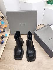 Kitlife Balenciaga Trooper leather ankle boots - Black - 4