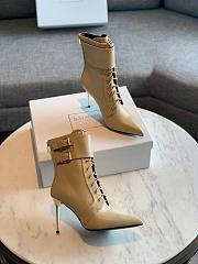 	 Kitlife BALMAIN Leather ankle boots beige - 4