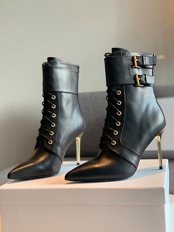 	 Kitlife BALMAIN Leather ankle boots black