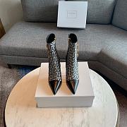 	 Kitlife Balmain Black Roni Monogram Jacquard Ankle Boots - 3