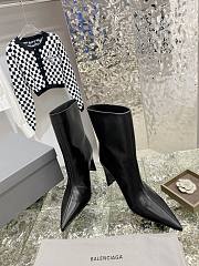 Kitlife Balenciaga LEATHER HIGH-HEEL ANKLE BOOTS WITH WIDE LEG - 3