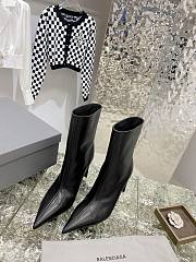 Kitlife Balenciaga LEATHER HIGH-HEEL ANKLE BOOTS WITH WIDE LEG - 2