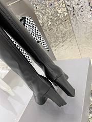 	 Kitlife Balenciaga LEATHER HIGH-HEEL ANKLE LONG BOOTS WITH WIDE LEG - 2