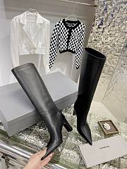 	 Kitlife Balenciaga LEATHER HIGH-HEEL ANKLE LONG BOOTS WITH WIDE LEG - 3