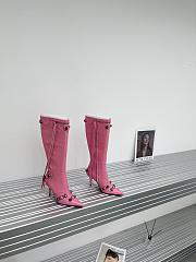 KITLIFE BALENCIAGA CAGOLE 90MM LONG BOOTS IN PINK - 2