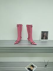 KITLIFE BALENCIAGA CAGOLE 90MM LONG BOOTS IN PINK - 4
