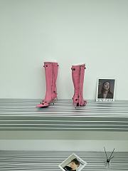 KITLIFE BALENCIAGA CAGOLE 90MM LONG BOOTS IN PINK - 5