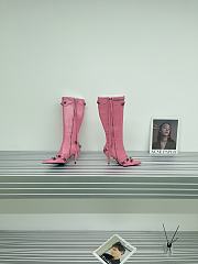 KITLIFE BALENCIAGA CAGOLE 90MM LONG BOOTS IN PINK - 3