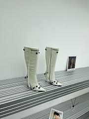 	 KITLIFE BALENCIAGA CAGOLE 90MM LONG BOOTS IN WHITE - 5