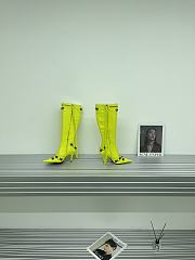 	 KITLIFE BALENCIAGA CAGOLE 90MM LONG BOOTS IN NEO YELLOW - 5