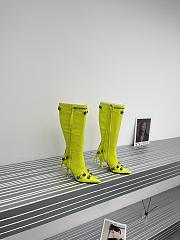 	 KITLIFE BALENCIAGA CAGOLE 90MM LONG BOOTS IN NEO YELLOW - 2