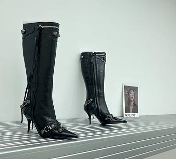 	 KITLIFE BALENCIAGA CAGOLE 90MM LONG BOOTS IN BLACK