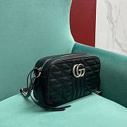 Kitlife Gucci GG Marmont small shoulder bag in black - 447632 - 24.5x14x7cm - 2