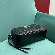 Kitlife Gucci GG Marmont small shoulder bag in black - 447632 - 24.5x14x7cm - 3