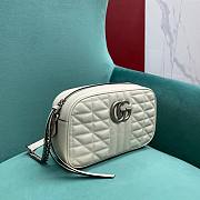 Kitlife Gucci GG Marmont small shoulder bag in white - 447632 - 24.5x14x7cm - 5