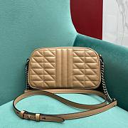 Kitlife Gucci GG Marmont small shoulder bag in beige - 447632 - 24.5x14x7cm - 3