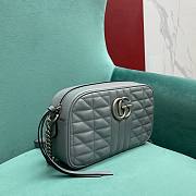 Kitlife Gucci GG Marmont small shoulder bag in grey - 447632 - 24.5x14x7cm - 5