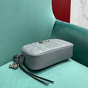 Kitlife Gucci GG Marmont small shoulder bag in grey - 447632 - 24.5x14x7cm - 4
